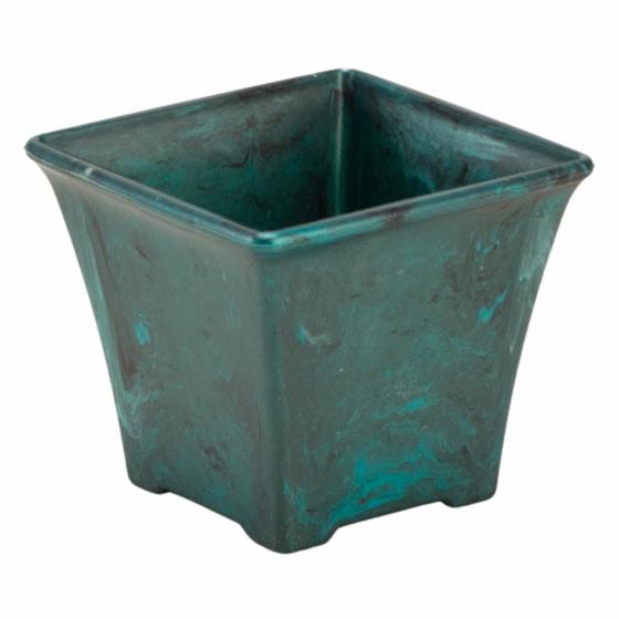 Imagem de Vaso Grécia Stone Mini (Verde Marmorizado) INJEPLASTEC