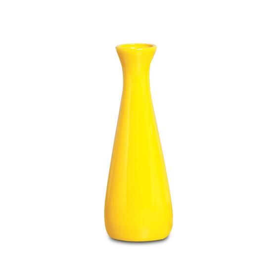 Imagem de Vaso Líbano P Garrafa Decorativo Amarelo Cerâmica Decoração Pampas