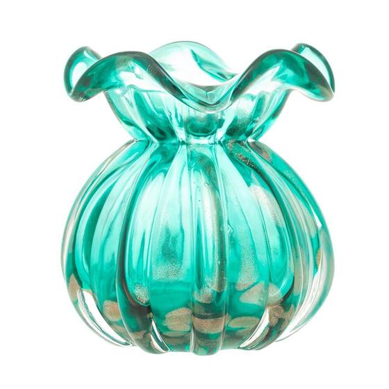 Imagem de Vaso Murano Vidro Italy Azul e Rose 10x11cm Wolff