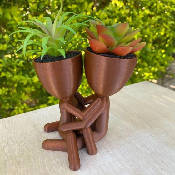 Imagem de Vaso Namorados Para Suculentas Cactos Decoração Criativa  - 10cm