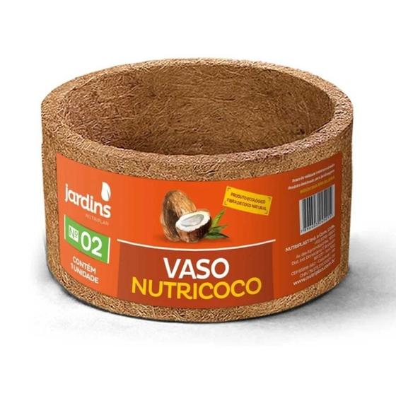 Imagem de Vaso Natural Para Plantas e Flores Nutricoco Individual 02 Pequeno - Nutriplan