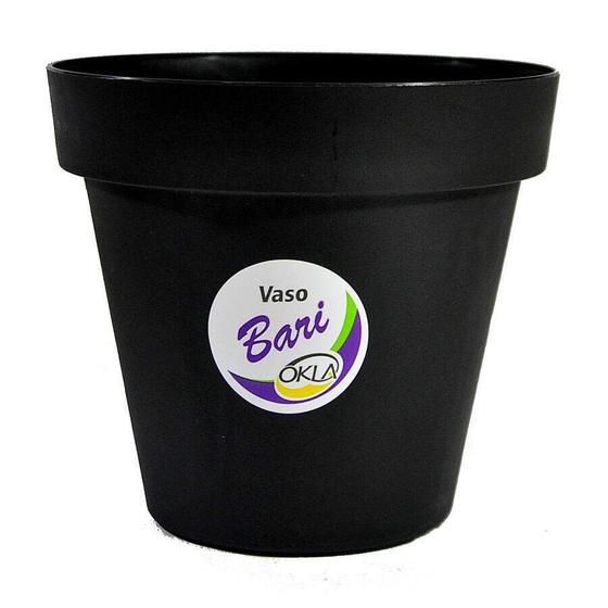 Imagem de Vaso Okla Bari Preto para Jardim - 1,4L