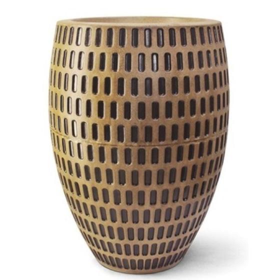 Imagem de Vaso Oval Maia 30cm Decorativo Envelhecido Elegante Moderno