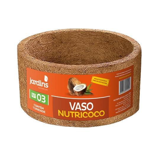 Imagem de Vaso para Planta Completo Grande Samambaia N03 Pendurar Prato e Corrente Xaxim Fibra Coco Nutriplan