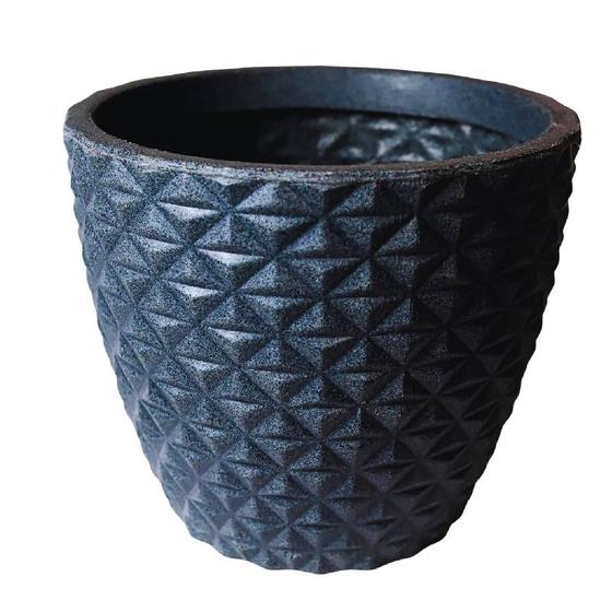 Imagem de Vaso para Planta Cone Redondo Modelo Diamante 3D Decoração Moderna Casa e Jardim 19 x 23