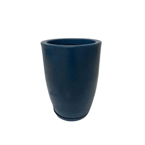 Imagem de Vaso Para Plantas Coluna Liso Azul Polietileno Premium 30cm X 26cm X 17cm Mato Verde