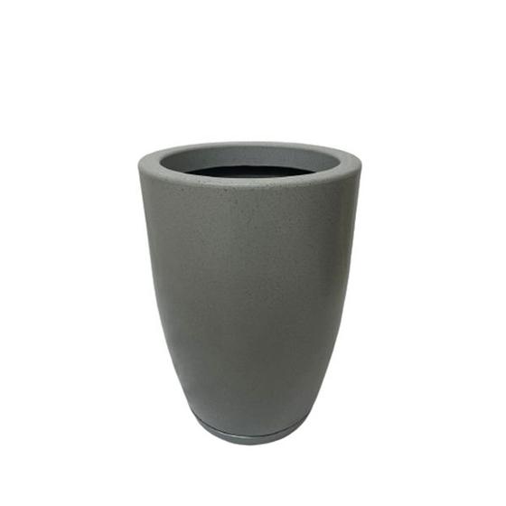 Imagem de Vaso Para Plantas Coluna Liso Cor Cimento Polietileno Premium 30cm X 26cm X 17cm Mato Verde