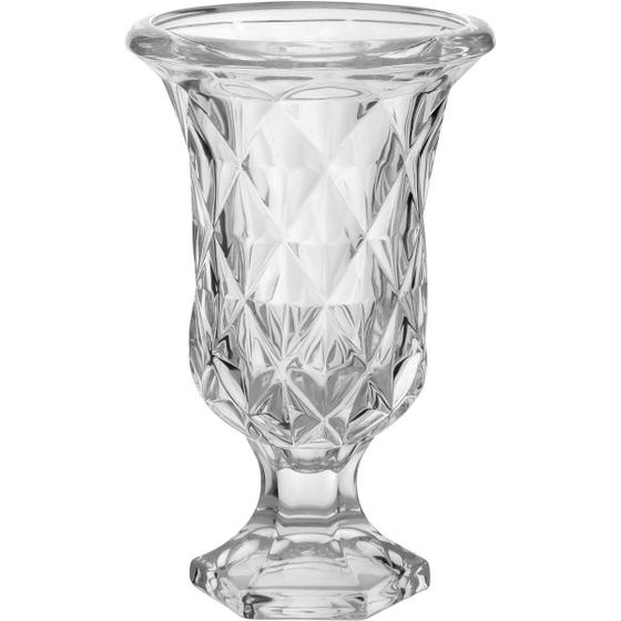 Imagem de Vaso Para Plantas Com Pé de Cristal Eco Full Diamond 24x15cm
