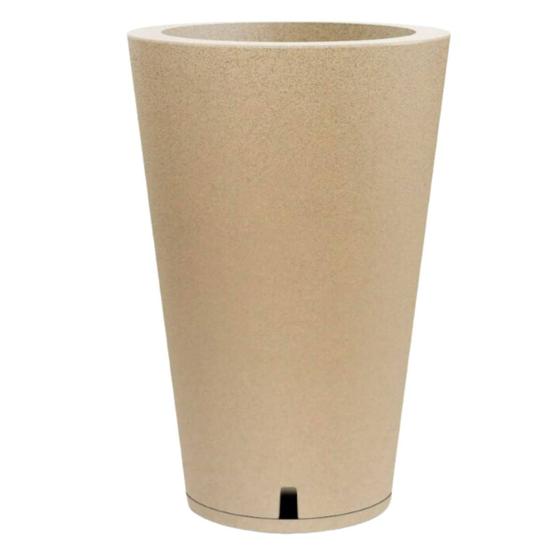 Imagem de Vaso Petra Cônico 45 com Prato (19L) Cor Areia NUTRIPLAN