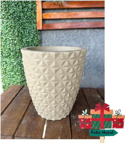 Imagem de Vaso polietileno coluna berlian gold 3d decorativo