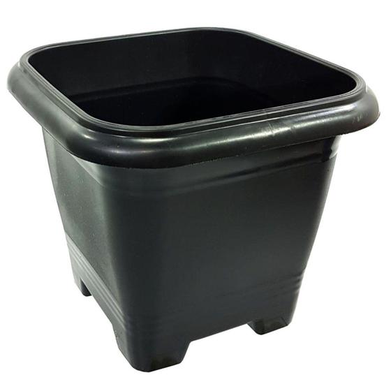 Imagem de Vaso Quadrado Preto 2 L Para Muda Planta  Jardim Varanda - Injeplast