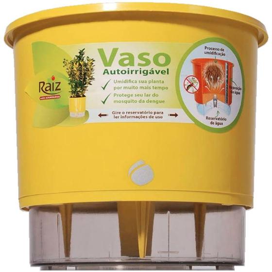 Imagem de Vaso Raiz Auto Irrigável Amarelo N3 16x14cm