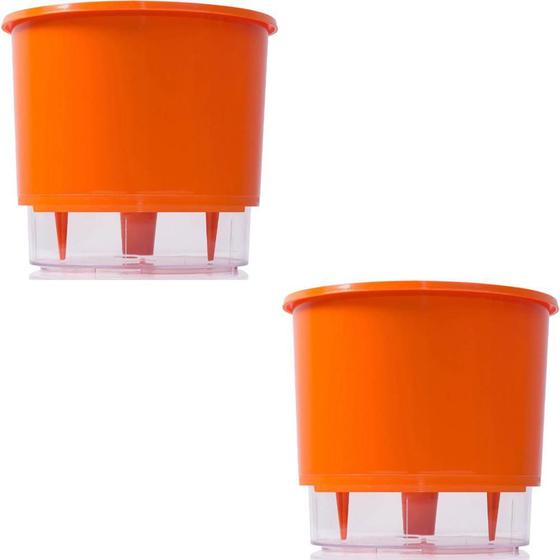 Imagem de Vaso Raiz Autoirrigavel 16X14 Laranja Cultivar Plantar 2 Und