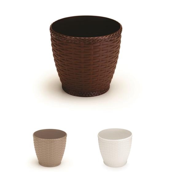 Imagem de Vaso Rattan Cachepo M3 - Mini Suculenta Violeta