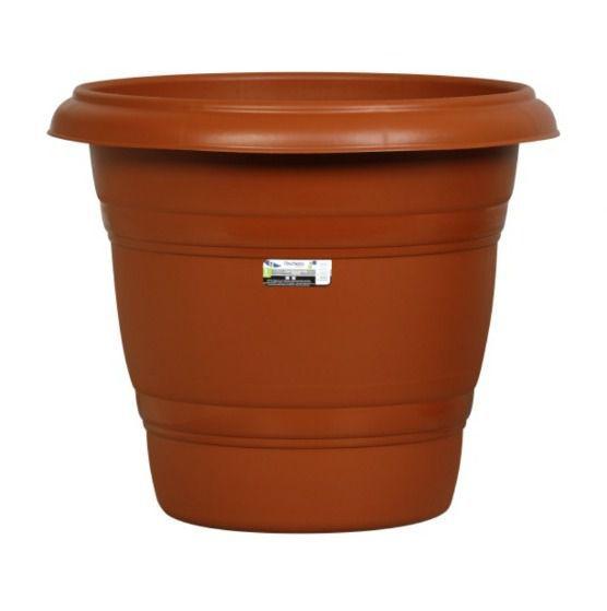Vaso Redondo Bella Fiore em Plástico Marrom Nº42 - Rischioto Menor preço em Vaso Redondo Bella Fiore em Plástico Marrom Nº42 - Rischioto