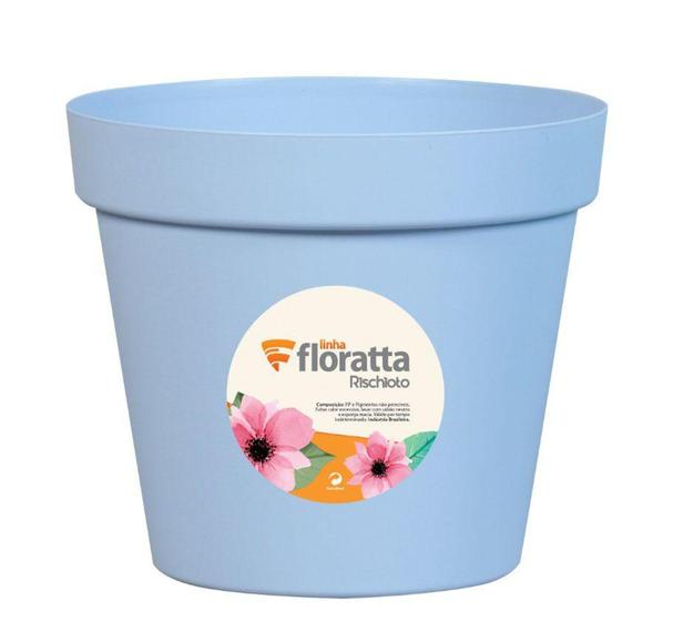 Imagem de Vaso Redondo Floratta em Plástico Azul Claro Nº33 16,5L 33x28,7cm - Rischioto