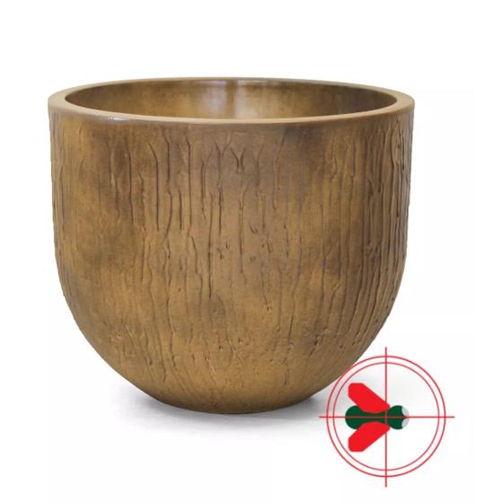 Imagem de Vaso Relevo Redondo 30 Ouro Envelhecido Nutriplan