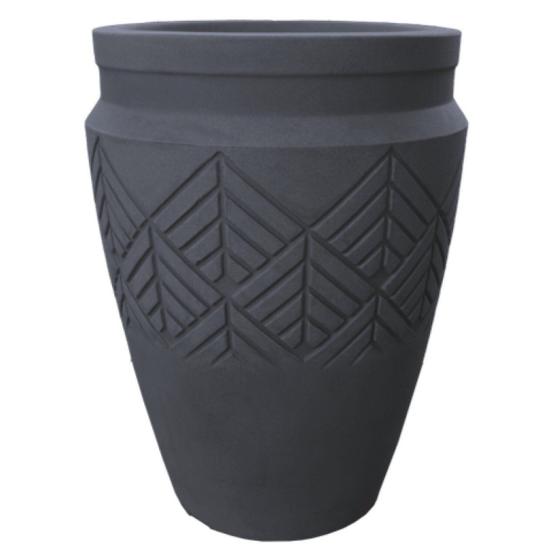 Imagem de Vaso Tribo Cilíndrico 32 Japi Preto Ardosia