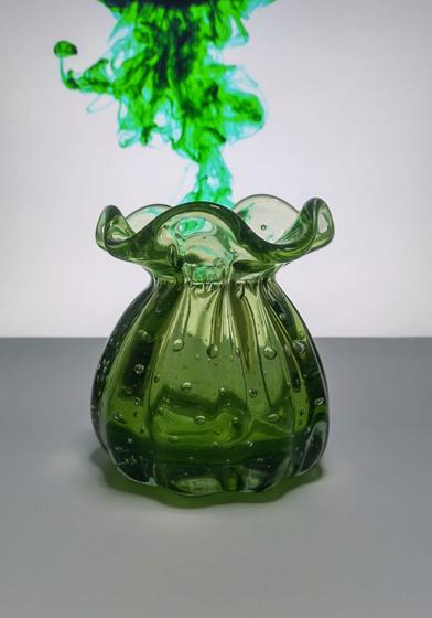 Imagem de Vaso Trouxinha de Murano Verde 10cm