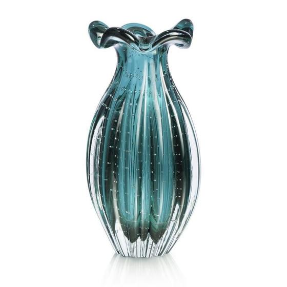 Imagem de Vaso Trouxinha Em Cristal Murano Esmeralda - São Marcos 20Cm