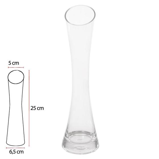 Imagem de VASO TULIPA SOLITARIO VIDRO (TRANSPARENTE) 25cm DECORATIVO