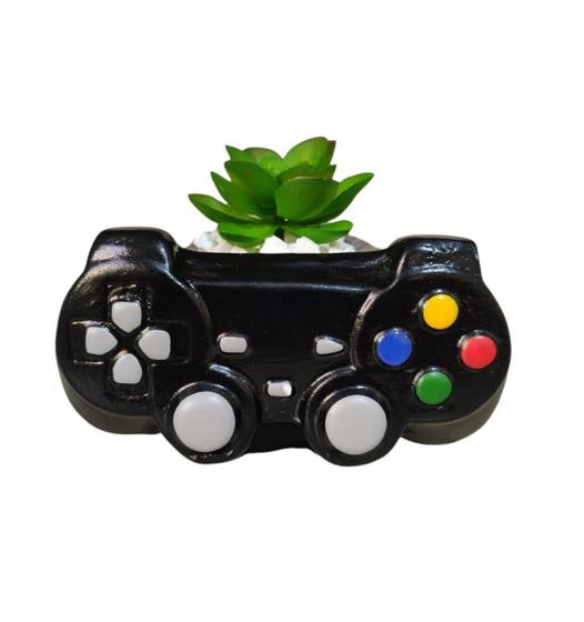 Vaso Vasinho Controle Gamer Festa Decoracao Preto Menor preço em Vaso Vasinho Controle Gamer Festa Decoracao Preto