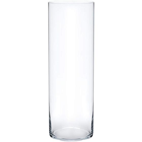 Imagem de Vaso Vidro Cilindro Grande Comprido 50x20 cm Transparente