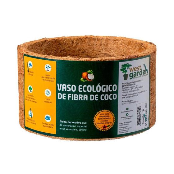 Imagem de Vaso West Garden Ecológico de Fibra de Coco - Tamanho M