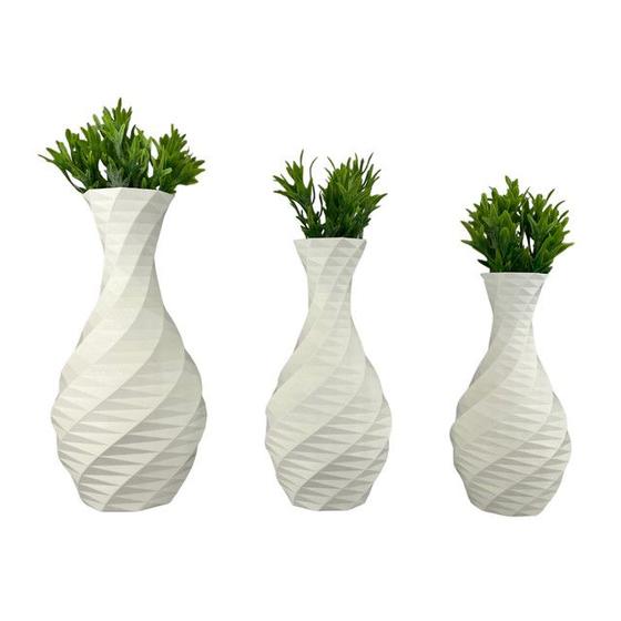 Imagem de Vasos Planta Kit 3 Vasinhos Suculentas Decoração Sala Casa