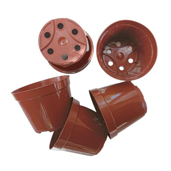 Imagem de Vasos pote 9 marrom 100 unidades vasos para mini suculentas cactos lembrancinha artesanato fazer mudas de suculentas plantas geral