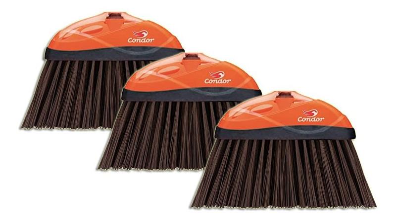 Imagem de Vassoura Condor Sem Cabo 30 Cm Nylon V35 97691 Kit 3