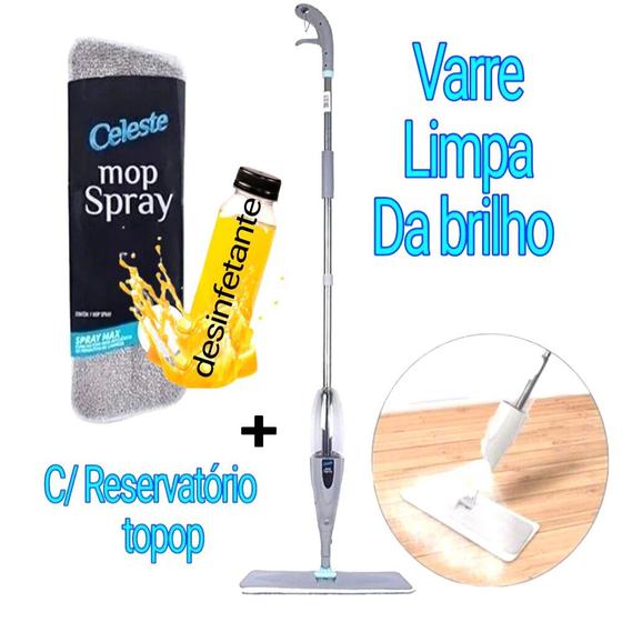 Imagem de vassoura de pelo mop spray limpeza  esfregao limpa vidros chão cozinha casa quarto pisos