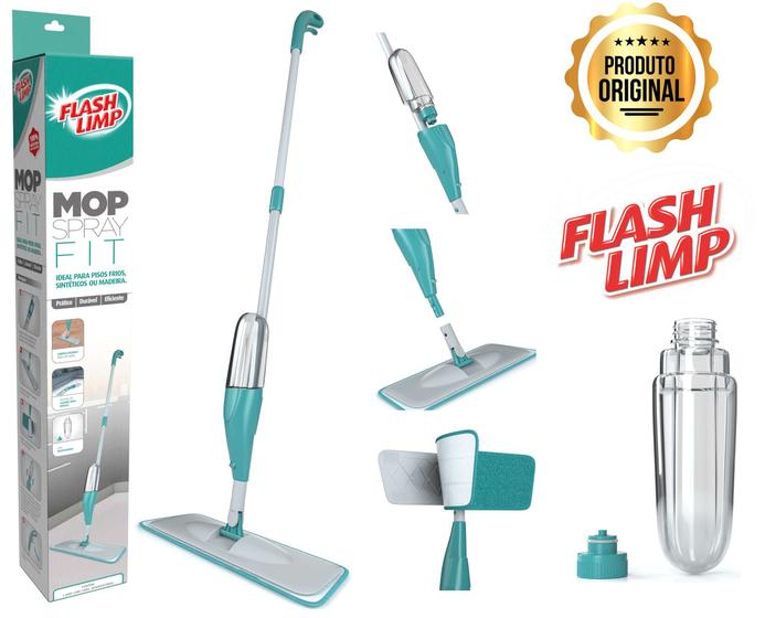 Vassoura Mop Spray Flash Limp Cabo Inox E Refil Microfibra - Flash Limp é ruim? Vassoura Mop Spray Flash Limp Cabo Inox E Refil Microfibra - Flash Limp é boa?