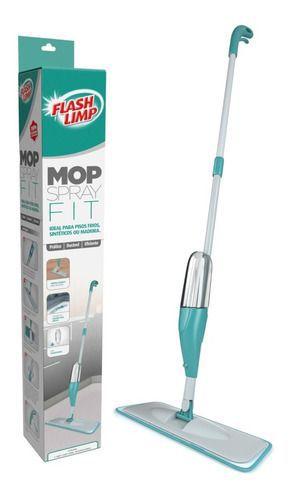 Vassoura Mop Spray Flash Limp Cabo Inox E Refil Microfibra Menor preço em Vassoura Mop Spray Flash Limp Cabo Inox E Refil Microfibra