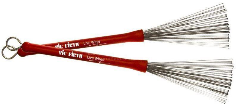 Imagem de Vassourinha Vic Firth Live Wires LW com Cerdas Retráteis Reforçadas para maior volume e punch (8973)