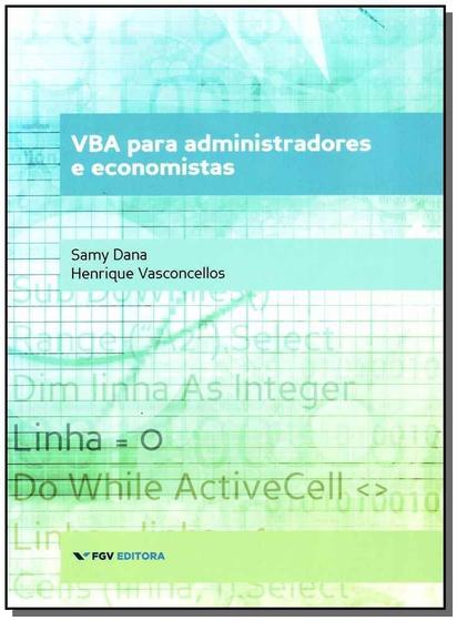 Imagem de Vba Para Administradores e Economistas - FGV                                               