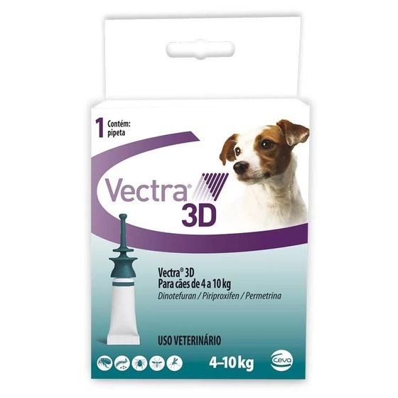 Imagem de Vectra 3D Antipulgas e Carrapatos Cães de 4 a 10 Kg