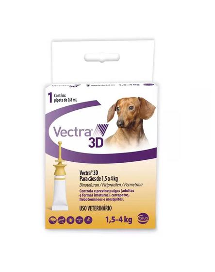 Imagem de Vectra 3D Cães 1,5 A 4KG - 1 Pipeta - Ceva