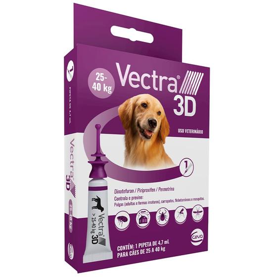 Imagem de Vectra 3D Cães 25 a 40kg Antipulgas e Carrapatos Ceva