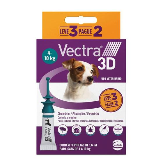 Imagem de Vectra 3D para Cães de 4 a 10 Kg 1,6 mL - Leve 3 Pague 2
