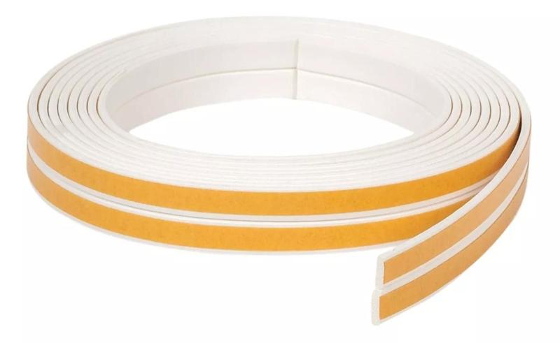 Imagem de Veda Fresta Adesivo 3M PVC Flexível Janela Armários Contra Poeira Insetos Modelo I Branco - 6 Metros