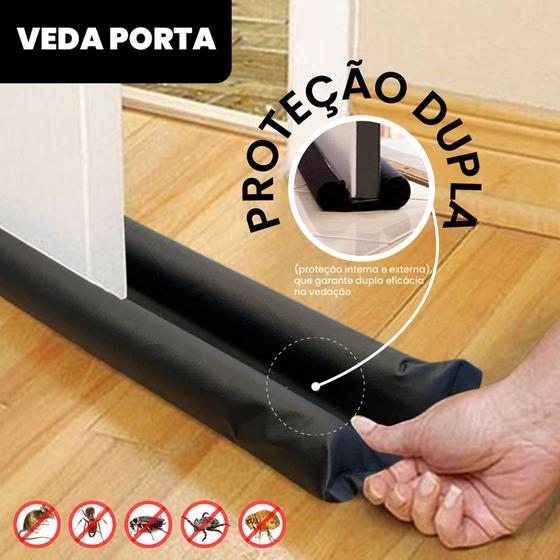 Imagem de Veda Porta Ajustável Rolinho Protetor de Porta Contra Insetos Impermeável