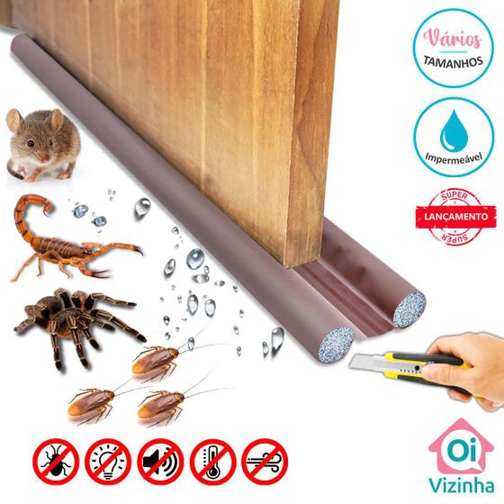 Veda Porta Rolinho Protetor Impermeável 80 cm Ajustável Menor preço em Veda Porta Rolinho Protetor Impermeável 80 cm Ajustável