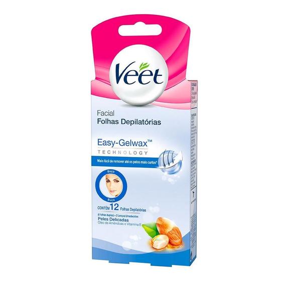 Imagem de Veet cera facial com 12 folhas