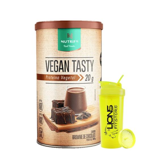 Imagem de VEGAN TASTY - 420G  Proteína Vegana Nutrify + Coqueteleira Cor Sortida 700 ml