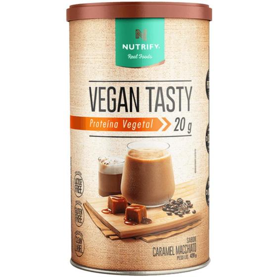 Imagem de Vegan Tasty Isolado Vegano Clean Label Vitamina B12 Caramel Macchiato 420g - Nutrify