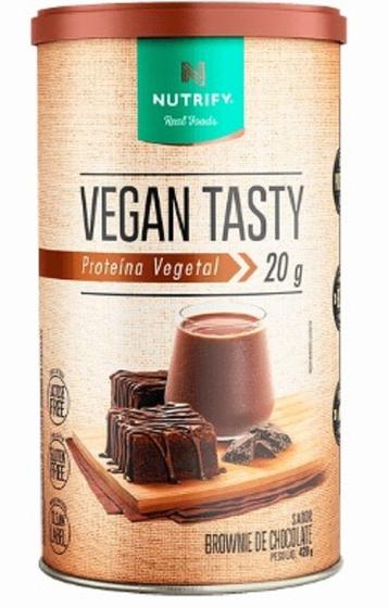 Imagem de Vegan Tasty (Proteina Vegana) Sabor  Brownie de Chocolate de 420g-Nutrify