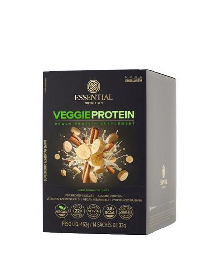 Imagem de Veggie Protein Banana com Canela 33g Essential Nutrition 14 Sachês