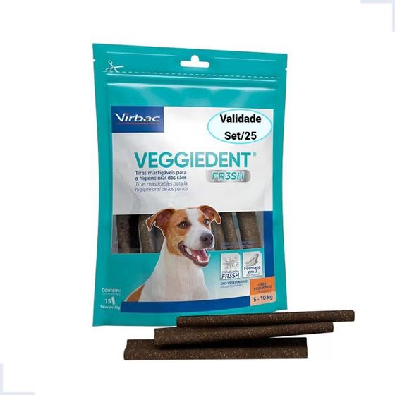 Imagem de Veggiedent Virbac Fresh 15 Tiras Pet Para Cães De 5 A 10 Kg