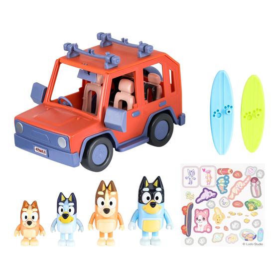 Imagem de Veículo 4WD Toy Bluey Heeler Family com 4 bonecos e acessórios